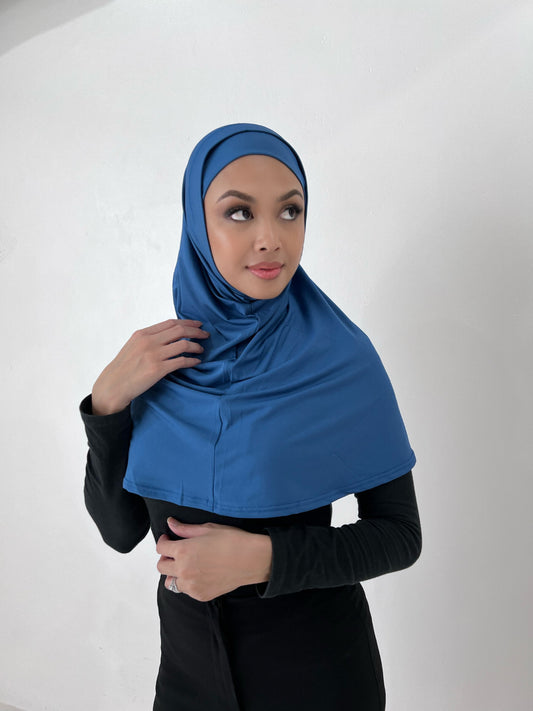 Deep Blue Two Piece Amira Hijab Set