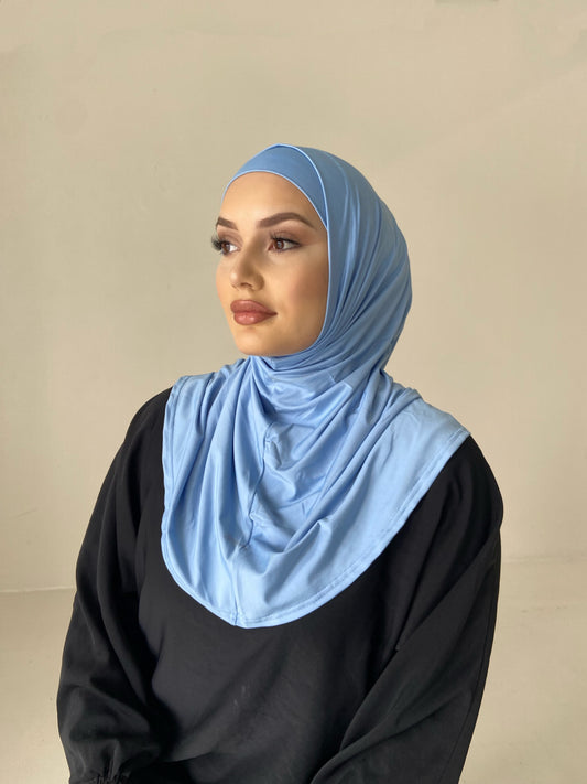 Sky Blue Two Piece Amira Hijab Set