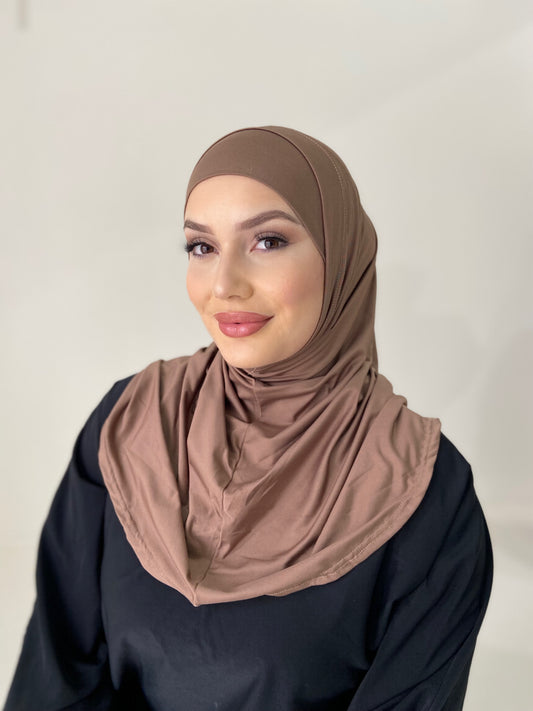 Deep Nude Two Piece Amira Hijab Set