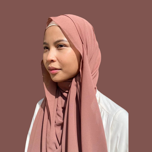 Light Terracotta chiffon hijab scarf