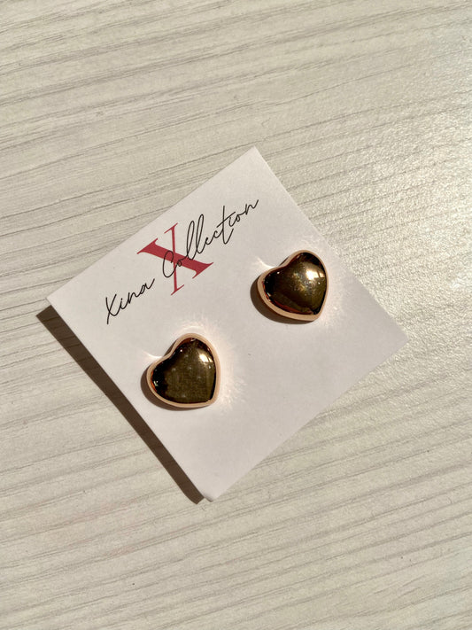 Gold Heart Hijab Magnets